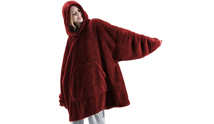 SIDSTE CHANCE: Hoodie/tæppe i fleece