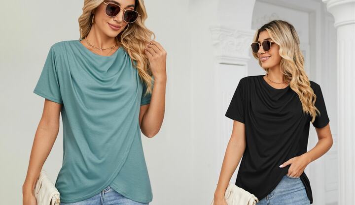 SIDSTE CHANCE: Casual feminin t-shirt - fri fragt!