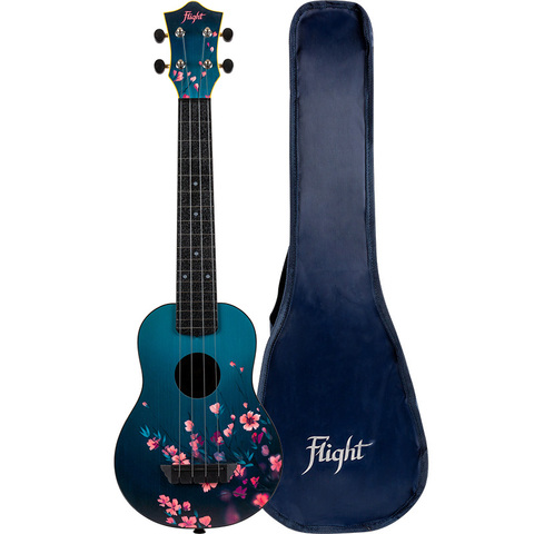 Flight Travel Ukulele Sakura LONGNECK Sopran/koncert + gigbag