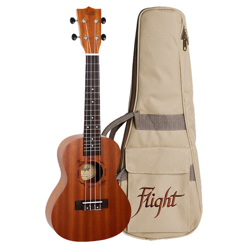 Koncert Ukulele Flight NUC310 - i Sapele med kvalitetstaske