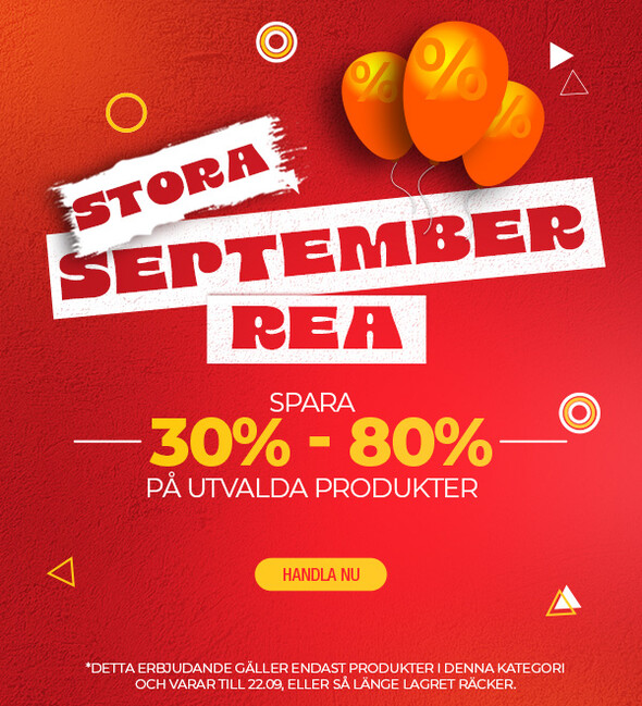 Stora September Rea: Spara 30% till 80%