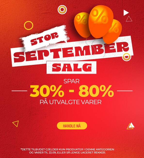 Stor September Salg: Spar 30% til 80%