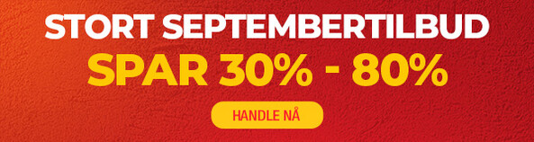 Stor September Salg: Spar 30% til 80%