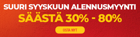 Suuri Syyskuu Myynti: Säästä 30% - 80%