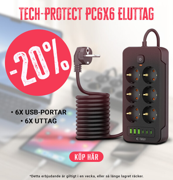 Tech-Protect PC6X6 Eluttag