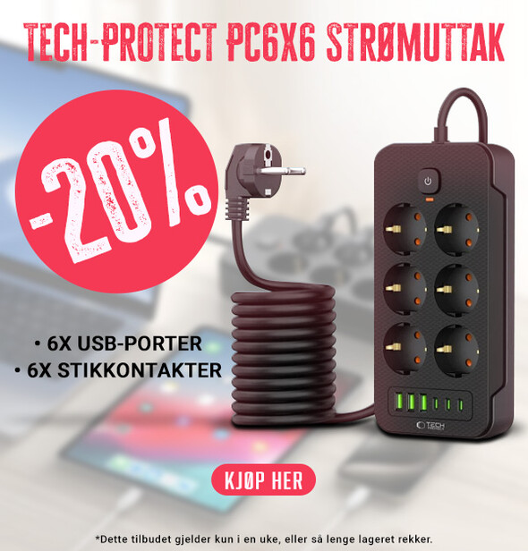 Tech-Protect PC6X6 Strømuttak