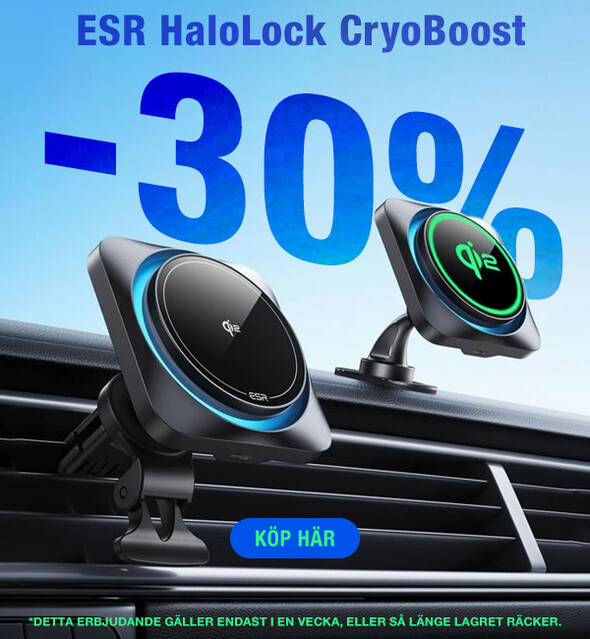 ESR HaloLock CryoBoost MagSafe trådlös laddare för bilmontering